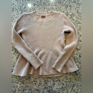 Pol rabbit hair and wool blend cable knit sweater size L